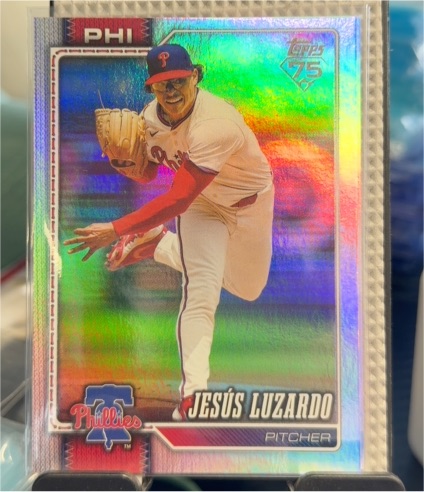 2026 Topps Series 1 #63 Jesús Luzardo Rainbow Foil Phillies — front