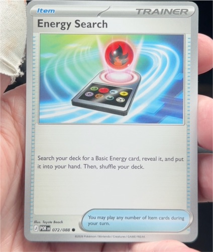 2026 Pokémon Perfect Order #072 Energy Search — front