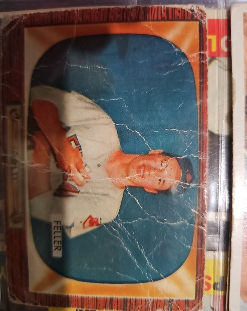 1955 Bowman #134 Bob Feller — front