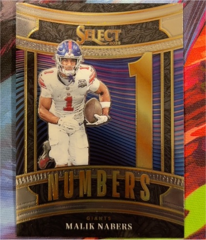 2025 Panini Select Numbers #1 Malik Nabers — front