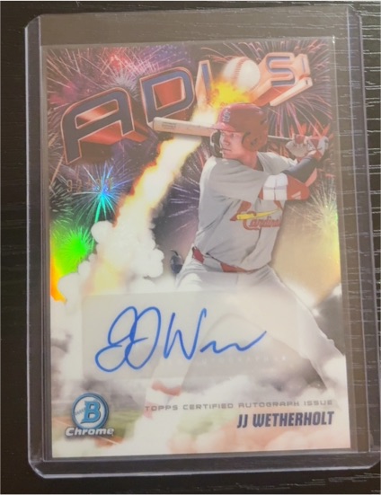 2025 Bowman Chrome Adios Autographs #AAV-JJW JJ Wetherholt — front