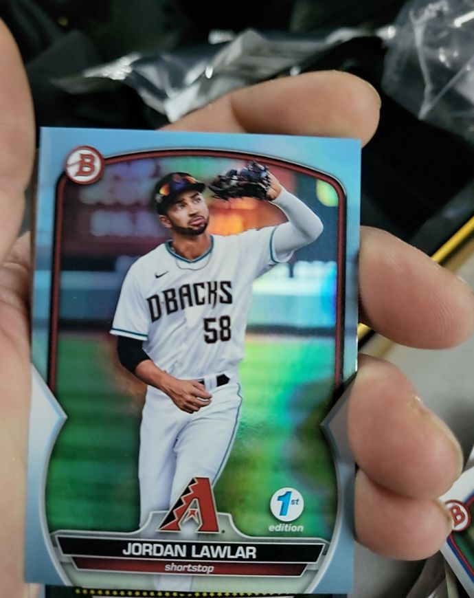 2023 Bowman Chrome #BCP-92 Jordan Lawlar — front