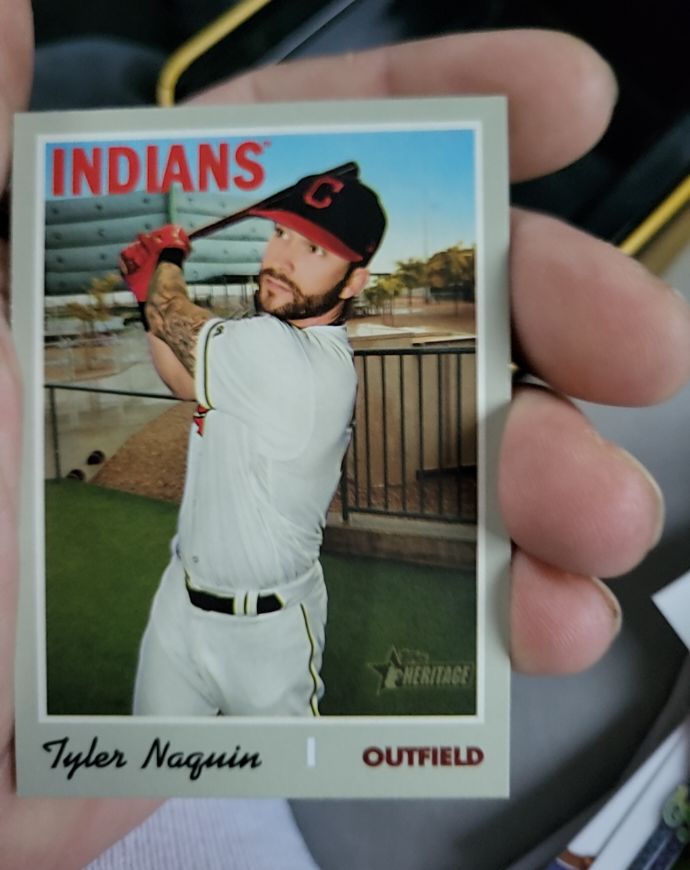 2019 Topps Heritage High Number #603 Tyler Naquin — front