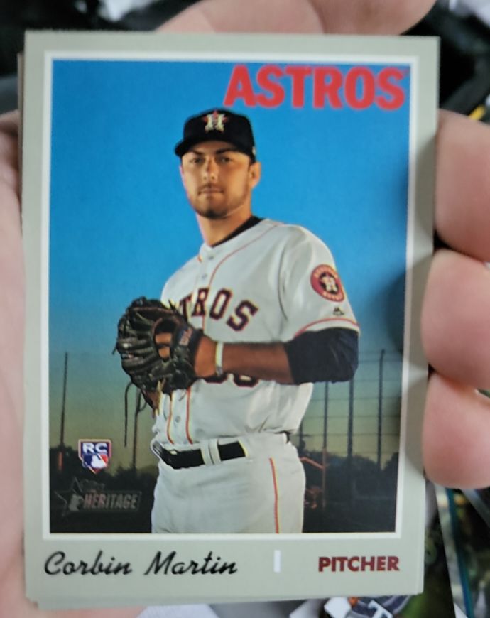 2019 Topps Heritage #595 Corbin Martin — front