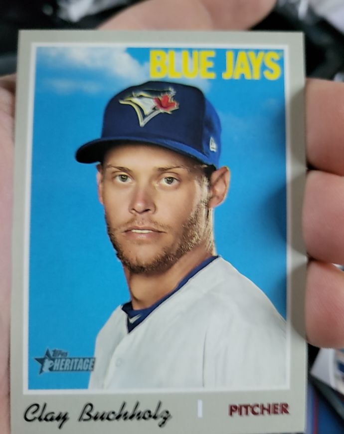 2019 Topps Heritage High Number #572 Clay Buchholz — front