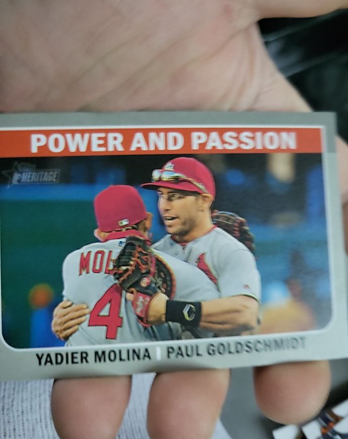 2019 Topps Heritage #CC-5 Yadier Molina Paul Goldschmidt — front
