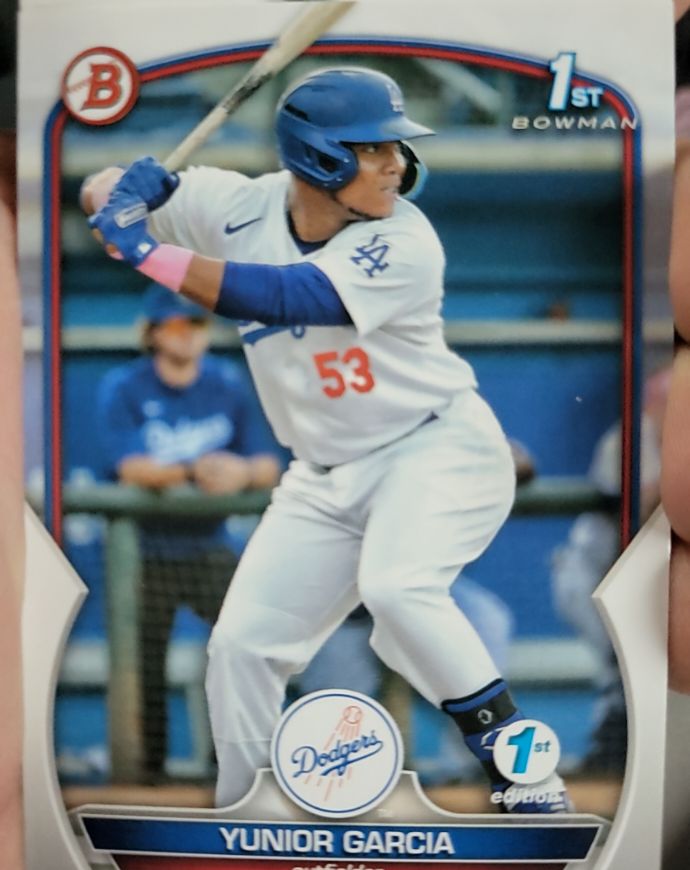 2023 Bowman Prospects #BP-142 Yunior Garcia — front