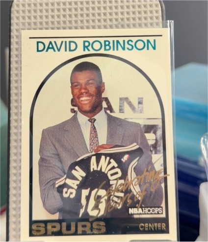 1994 SkyBox NBA Hoops #DR1 David Robinson Celebrating 5 Years of NBA Hoops — front
