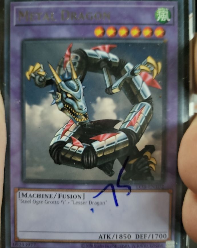 Yu-Gi-Oh! LOB-102 Metal Dragon — front