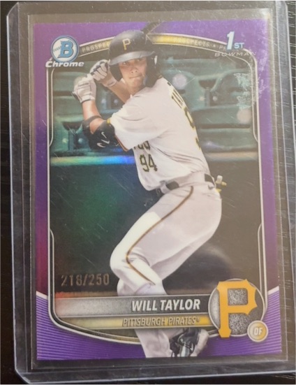2025 Bowman Chrome #BCP-179 Will Taylor — front