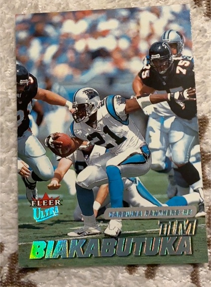 2001 Fleer Ultra #204 Tim Biakabutuka — front