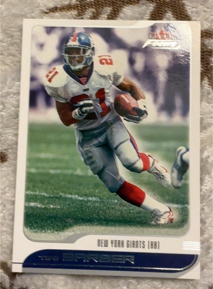 2001 Fleer Focus #165 Tiki Barber — front