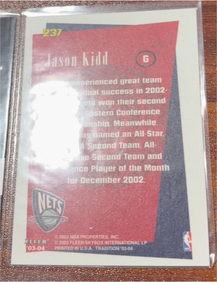 2003-04 Fleer Tradition #237 Jason Kidd — front