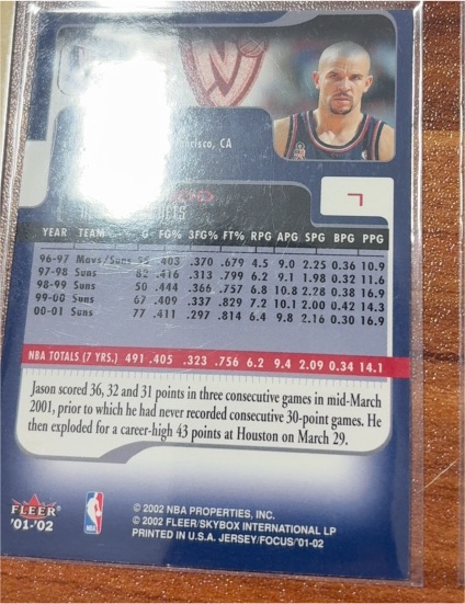 2001-02 Fleer #7 Jason Kidd — front
