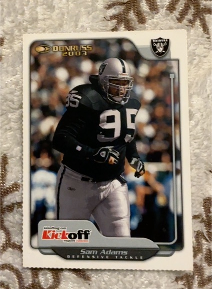 2003 Donruss Sam Adams Oakland Raiders #95 — front