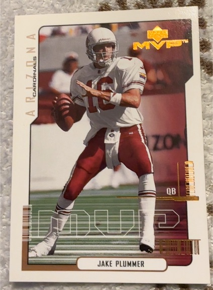 2000 Upper Deck MVP #1 Jake Plummer — front