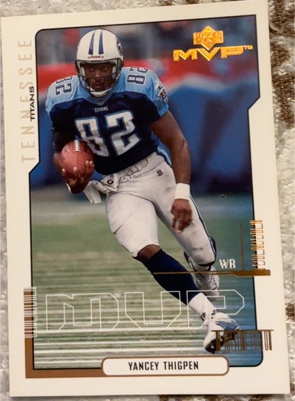 2000 Upper Deck MVP #177 Yancey Thigpen — front