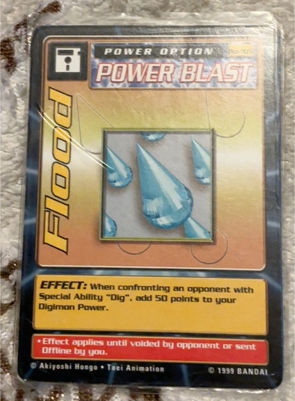 1999 Digimon Flood #BO-105 Power Blast / Power Option — front