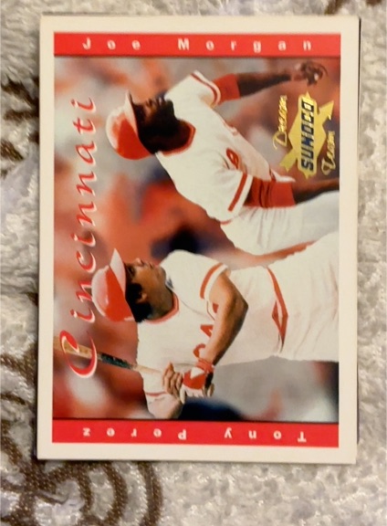 2001 Sunoco Dream Team #3 Tony Perez / Joe Morgan — front