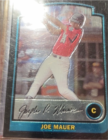 2003 Bowman Chrome Draft Picks & Prospects #BDP148 Joe Mauer — front