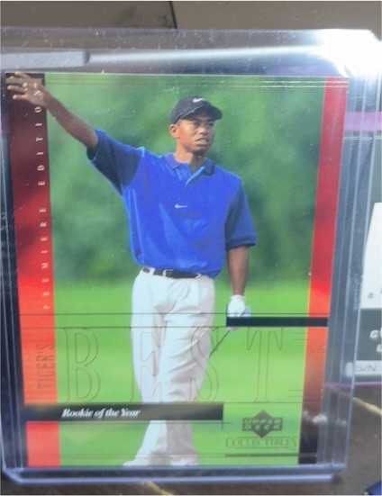 2001 Upper Deck Tiger's Best #TWC10 Tiger Woods Rookie of the Year — front