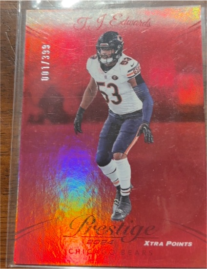2024 Panini Prestige #53 T.J. Edwards Xtra Points Red — front