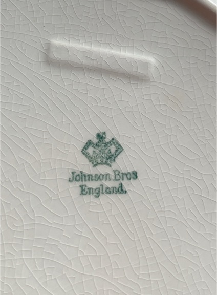 Johnson Bros England Ceramic Plate — front