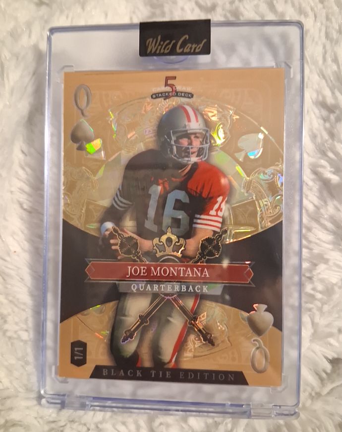 2026 Wild Card 5 Card Draw Black Tie Edition #Joe Montana — front