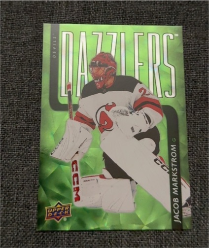 2025-26 Upper Deck Series 2 Dazzlers Green #DZ-72 Jacob Markstrom — front