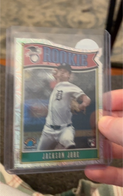 2025 Bowman #ROY-3 Jackson Jobe Rookie of the Year Mojo Refractor — front