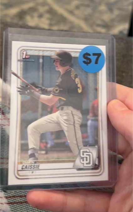 2020 Bowman Draft #BD-49 Owen Caissie — front