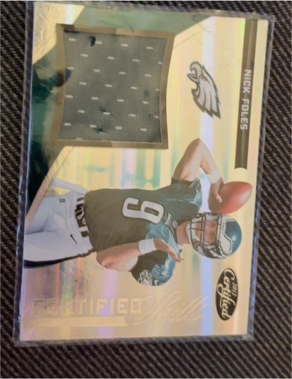 2012 Panini Certified Nick Foles Certified Skills Materials Jersey Patch — front