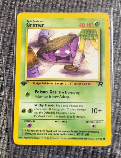 2000 Pokemon Team Rocket #57 Grimer — front