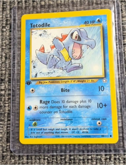 2000 Pokémon Neo Genesis #80 Totodile — front