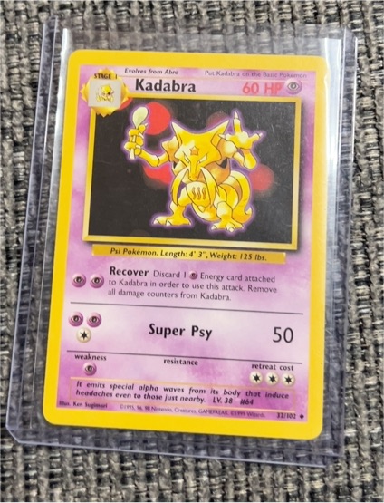 1999 Pokémon #32 Kadabra — front