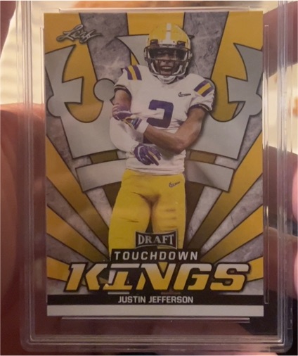 2020 Leaf Draft Touchdown Kings #87 Justin Jefferson — front
