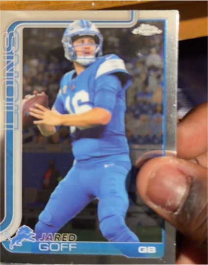 2025 Topps Chrome Football #102 Jared Goff — front