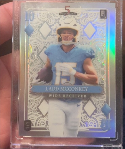 2024 Wild Card 5 Card Draw #5 Ladd McConkey — front