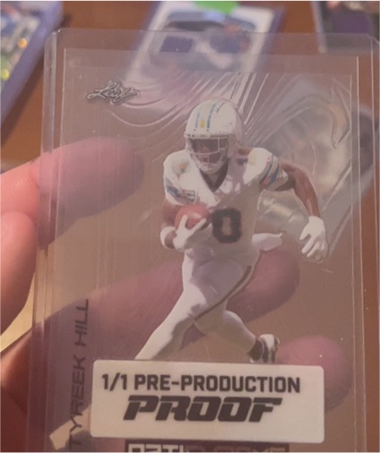 2025 Leaf National #1/1 Tyreek Hill Pre-Production Proof — front
