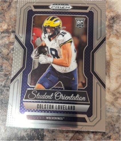 2025 Panini Prizm Draft Picks #14 Colston Loveland Student Orientation Michigan — front