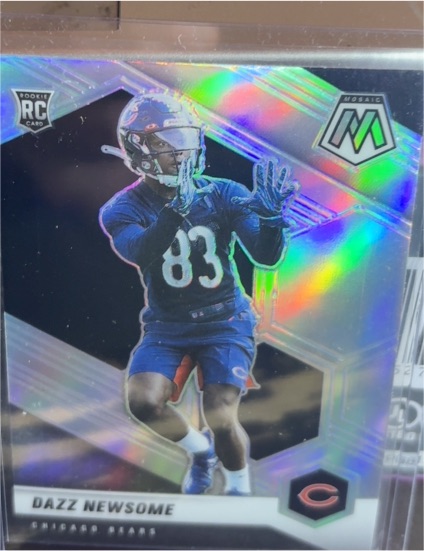 2021 Panini Mosaic #396 Dazz Newsome Silver Prizm Rookie Chicago Bears — front