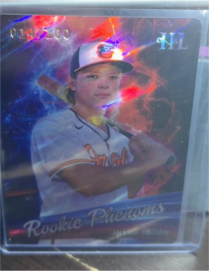 2023 H&L Heroes & Legends #025/100 Jackson Holliday Rookie Phenoms — front