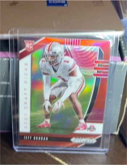2020 Panini Prizm Draft Picks #152 Jeff Okudah Silver Prizm Rookie — front