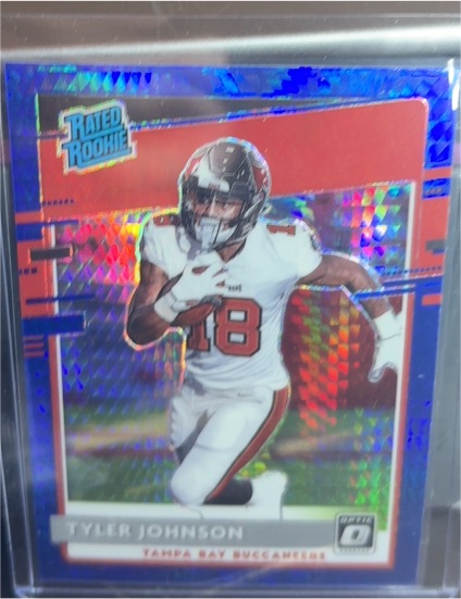 2020 Donruss Optic #192 Tyler Johnson Rated Rookie Blue Hyper Prizm — front