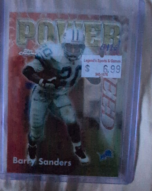 1998 Topps Chrome Power and Speed #2 Barry Sanders — front