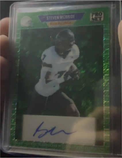 2024 Leaf Metal Collective Football #LA-SMB Steven McBride — front