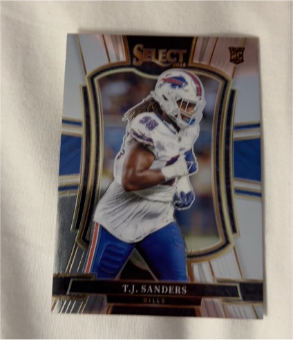 2025 Panini Select #185 T.J. Sanders Premier Level Rookie — front