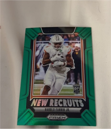 2025 Panini Prizm Draft Picks #3 Harold Fannin Jr. New Recruits Green Prizm — front