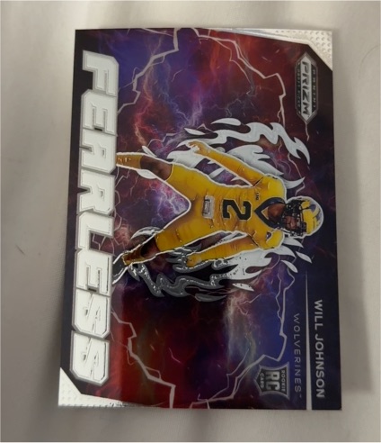 2025 Panini Prizm Draft Picks #F-WJN Will Johnson Fearless — front