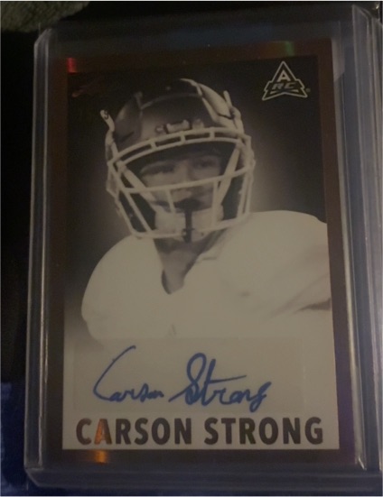 2021 Leaf 1960 Signatures #BW-CS1 Carson Strong — front